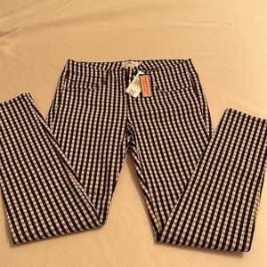 Gingham 5 pocket pant plaid pants